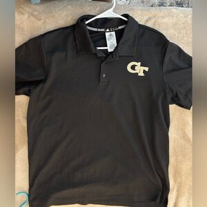 Adidas Black Polo with Gold Emblem